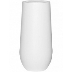 Кашпо Nieuwkoop Fiberstone matt white, белого цвета nax M размер диаметр - 35 см высота - 70 см