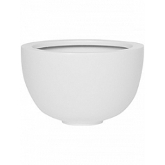 Кашпо Nieuwkoop Fiberstone matt white, белого цвета peter M размер диаметр - 30 см высота - 18 см