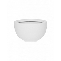 Кашпо Nieuwkoop Fiberstone matt white, белого цвета peter S размер диаметр - 20 см высота - 12 см