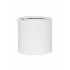 Кашпо Nieuwkoop Fiberstone matt white, белого цвета puk L размер диаметр - 25.5 см высота - 24.5 см