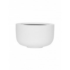 Кашпо Nieuwkoop Fiberstone matt white, белого цвета sunny M размер диаметр - 33 см высота - 20 см