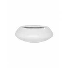 Кашпо Nieuwkoop Fiberstone matt white, белого цвета tara XS размер диаметр - 30.5 см высота - 12 см