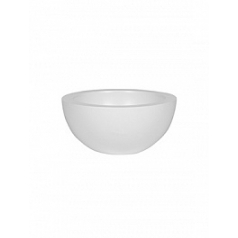 Кашпо Nieuwkoop Fiberstone matt white, белого цвета vic bowl S размер диаметр - 38.5 см высота - 19 см