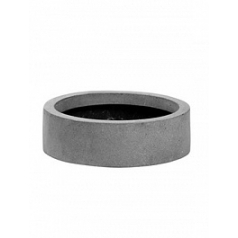 Кашпо Nieuwkoop Fiberstone max low XS размер grey, серого цвета диаметр - 30 см высота - 9 см