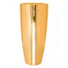 Кашпо Nieuwkoop Fiberstone platinum glossy gold, под цвет золота dax XL размер диаметр - 47 см высота - 100 см