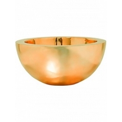 Кашпо Nieuwkoop Fiberstone platinum glossy gold, под цвет золота vic bowl L размер диаметр - 60 см высота - 28 см