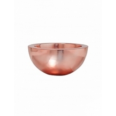 Кашпо Nieuwkoop Fiberstone platinum rose vic bowl S размер диаметр - 38.5 см высота - 18 см