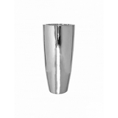 Кашпо Nieuwkoop Fiberstone platinum под цвет серебра dax L размер диаметр - 37 см высота - 80 см