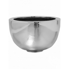 Кашпо Nieuwkoop Fiberstone platinum под цвет серебра peter M размер диаметр - 30 см высота - 18 см
