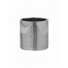 Кашпо Nieuwkoop Fiberstone platinum под цвет серебра puk S размер диаметр - 15 см высота - 15 см
