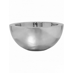 Кашпо Nieuwkoop Fiberstone platinum под цвет серебра vic bowl L размер диаметр - 60 см высота - 28 см