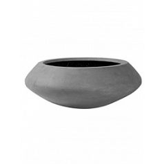 Кашпо Nieuwkoop Fiberstone tara grey, серого цвета L размер диаметр - 80 см высота - 30 см