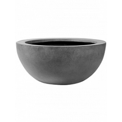 Кашпо Nieuwkoop Fiberstone vic bowl grey, серого цвета L размер диаметр - 60 см высота - 28 см