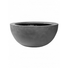 Кашпо Nieuwkoop Fiberstone vic bowl grey, серого цвета S размер диаметр - 38.5 см высота - 18 см