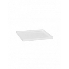 Поддон Fiberstone saucer block glossy white, белого цвета 40 длина - 43 см высота - 4 см