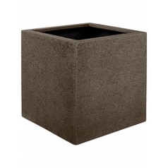 Кашпо Nieuwkoop Struttura cube light brown, коричнево-бурого цвета длина - 30 см высота - 30 см