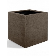 Кашпо Nieuwkoop Struttura cube light brown, коричнево-бурого цвета длина - 50 см высота - 50 см