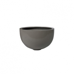 Кашпо Fiberstone Glossy Bowl, пластик, серый
