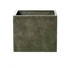 Кашпо Concretika Cube Eskolaite, цемент, зеленый