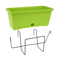 Балконный ящик с крепл., Idel, VERSILIA X1, пластик, зеленое яблоко