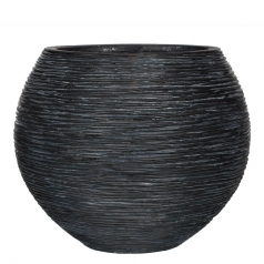 Кашпо Capi Nature Vase Ball, rib black