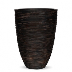 Кашпо Capi Nature Vase Elegant Low, rib brown