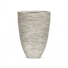 Кашпо Capi Nature Vase Elegant Low Rib, Ivory